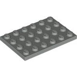 LEGO 3032 Plate 4 x 6 in Light Gray - Authentic LEGO Part