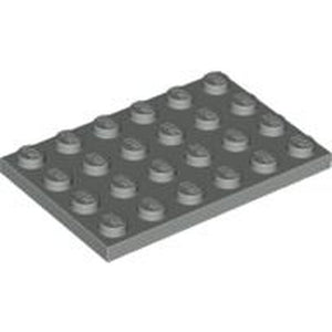 LEGO 3032 Plate 4 x 6 in Light Gray - Authentic LEGO Part