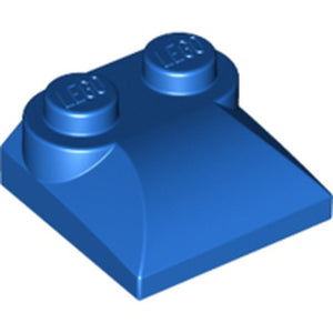 LEGO 47457 Slope, Curved 2 x 2 x 2/3 with 2 Studs and Curved Sides in Blue - Authentic LEGO Part