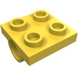 LEGO 2817 Plate, Modified 2 x 2 with Pin Holes in Yellow - Authentic LEGO Part