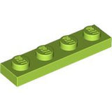 LEGO 3710 Plate 1 x 4 in Lime - Authentic LEGO Part
