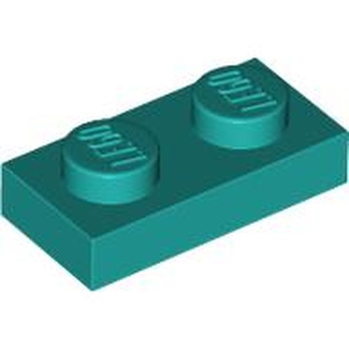 LEGO 3023 Plate 1 x 2 in Dark Turquoise - Authentic LEGO Part