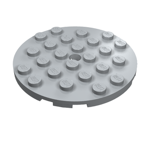 LEGO 11213 Plate Round 6 x 6 with Hole in Light Bluish Gray - Authentic LEGO Part