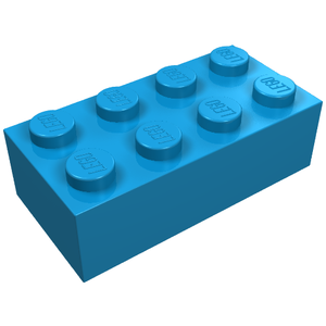 LEGO 3001 Brick 2 x 4 in Dark Azure - Authentic LEGO Part