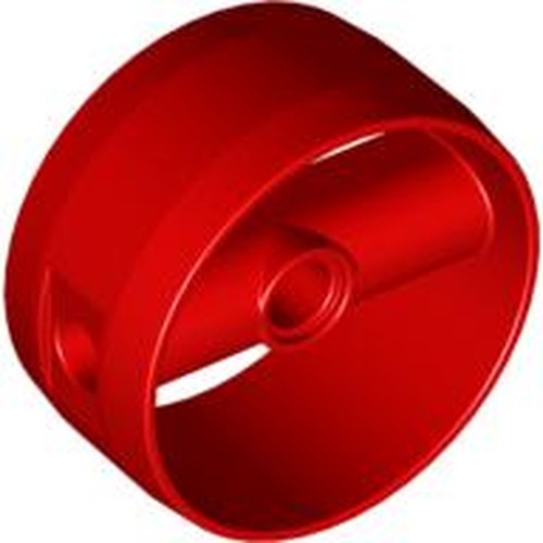 LEGO 41531 Cylinder 4 x 4 x 1 2/3 with Pin Holes and Center Bar in Red - Authentic LEGO Part