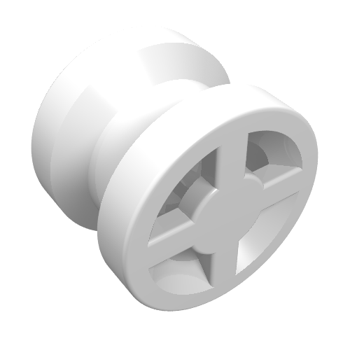 LEGO 4624 Wheel  8mm D. x 6mm in White - Authentic LEGO Part