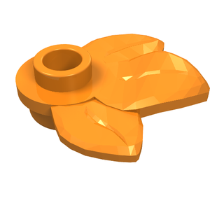 LEGO 32607 Plant Plate, Round 1 x 1 with 3 Leaves in Orange - Authentic LEGO Part