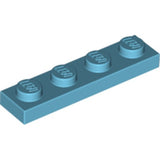LEGO 3710 Plate 1 x 4 in Medium Azure - Authentic LEGO Part
