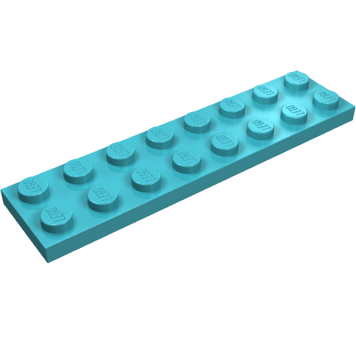 LEGO 3034 Plate 2 x 8 in Medium Azure - Authentic LEGO Part