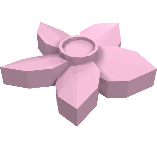 LEGO 18853 Friends Accessories Hair Decoration, Flower with Pointed Petals and Small Pin in Bright Pink - Authentic LEGO Part