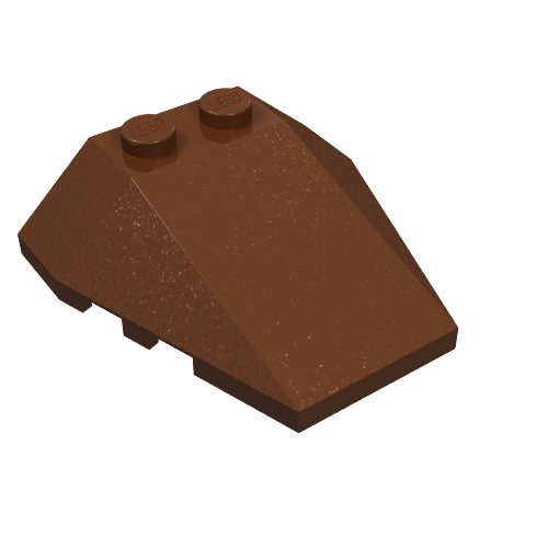 LEGO 48933 Wedge 4 x 4 Triple with Stud Notches in Reddish Brown - Authentic LEGO Part
