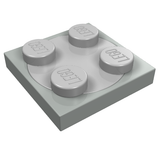 LEGO 3680c01 Turntable 2 x 2 Plate with  Top (3680 / 3679) in Light Gray - Authentic LEGO Part