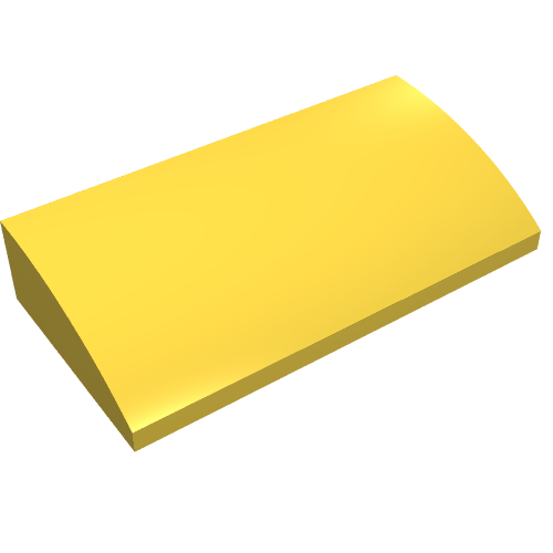 LEGO 88930 Slope, Curved 2 x 4 x 2/3 with Bottom Tubes in Yellow - Authentic LEGO Part