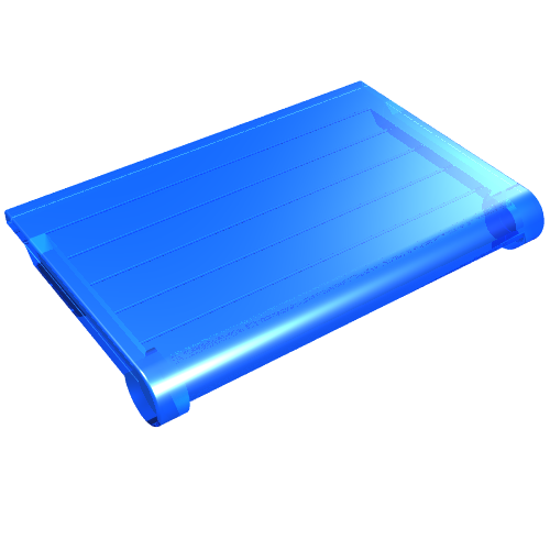 LEGO 2348b Glass for Hinge Car Roof 4 x 4 Sunroof with Ridges in Trans-Dark Blue - Authentic LEGO Part