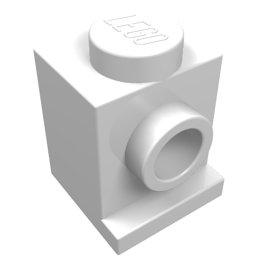 LEGO 4070 Brick, Modified 1 x 1 with Headlight in White - Authentic LEGO Part