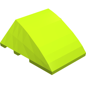 LEGO 64225 Wedge 4 x 3 Triple Curved No Studs in Lime - Authentic LEGO Part