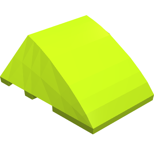 LEGO 64225 Wedge 4 x 3 Triple Curved No Studs in Lime - Authentic LEGO Part