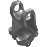 LEGO 64251 Bionicle Fist with Axle Hole - 3 Fingers in Flat Silver - Authentic LEGO Part