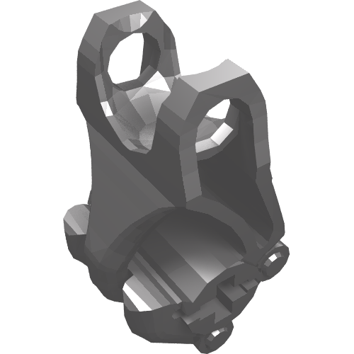 LEGO 64251 Bionicle Fist with Axle Hole - 3 Fingers in Flat Silver - Authentic LEGO Part