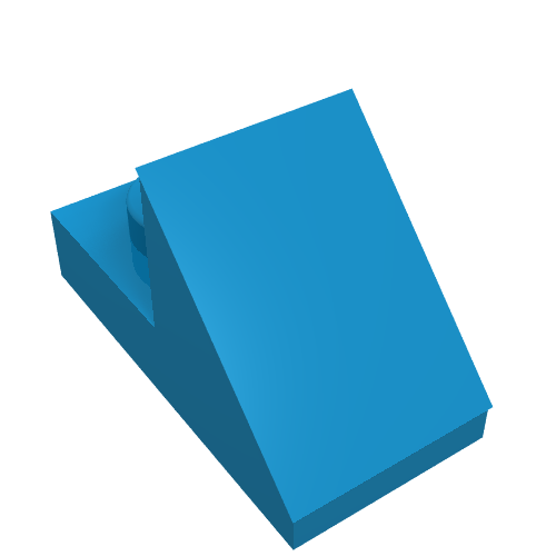 LEGO 92946 Slope 45 2 x 1 with 2/3 Cutout in Dark Azure - Authentic LEGO Part