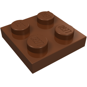 LEGO 3022 Plate 2 x 2 in Reddish Brown - Authentic LEGO Part