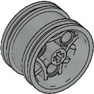 LEGO 44292 Wheel 30.4mm D. x 20mm with 3 Pin Holes in Light Gray - Authentic LEGO Part