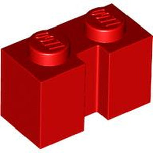 LEGO 4216 Brick, Modified 1 x 2 with Channel in Red - Authentic LEGO Part