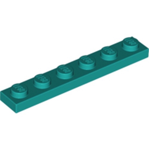 LEGO 3666 Plate 1 x 6 in Dark Turquoise - Authentic LEGO Part