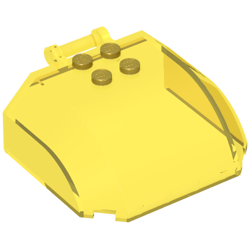 LEGO 92580 Windscreen 5 x 6 x 2 Curved Top Canopy with 4 Studs and Bar Handle - Main Product Image