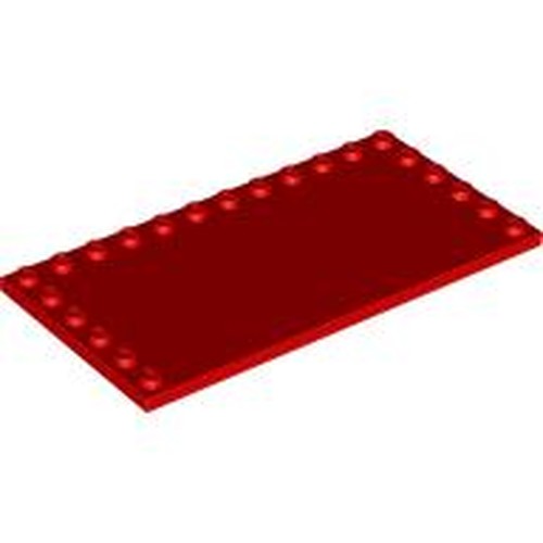 LEGO 6178 Tile, Modified 6 x 12 with Studs on Edges in Red - Authentic LEGO Part