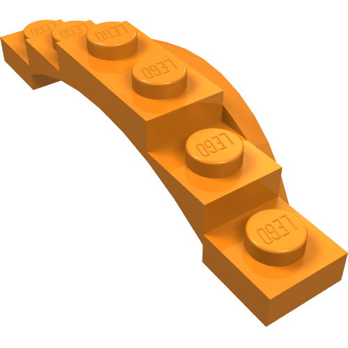 LEGO 62361 Vehicle, Mudguard 1 1/2 x 6 x 1 with Arch in Orange - Authentic LEGO Part