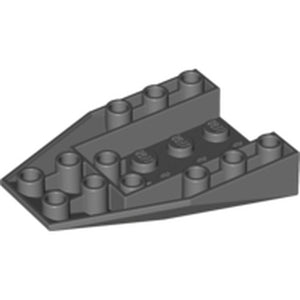 LEGO 4856a Wedge 6 x 4 Triple Inverted with Connections between 2 Studs in Dark Bluish Gray - Authentic LEGO Part