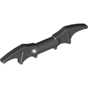 LEGO 98721 Minifigure, Weapon Batman Batarang (2 Bat Wings with Bar in Middle) in Black - Authentic LEGO Part