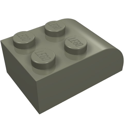 LEGO 6215 Slope, Curved 3 x 2 with 4 Studs in Dark Gray - Authentic LEGO Part
