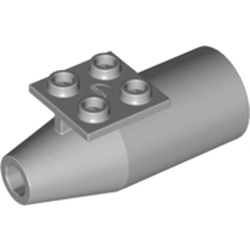 LEGO 4868b Engine, Smooth Large, 2 x 2 Thin Top Plate in Light Bluish Gray - Authentic LEGO Part