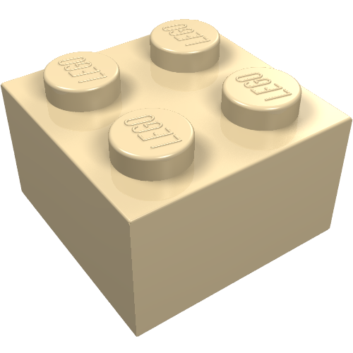 LEGO 3003 Brick 2 x 2 in Tan - Authentic LEGO Part