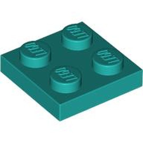 LEGO 3022 Plate 2 x 2 in Dark Turquoise - Authentic LEGO Part