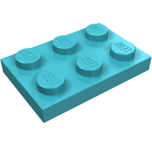 LEGO 3021 Plate 2 x 3 in Medium Azure - Authentic LEGO Part