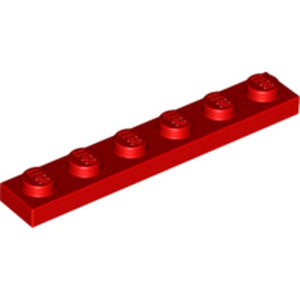 LEGO 3666 Plate 1 x 6 in Red - Authentic LEGO Part