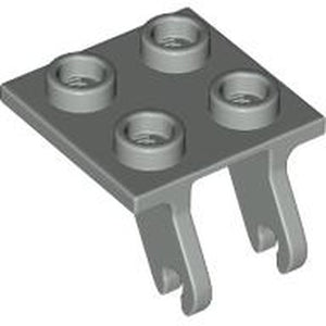 LEGO 2415 Plate, Modified 2 x 2 Thin with Plane Single Wheel Holder in Light Gray - Authentic LEGO Part