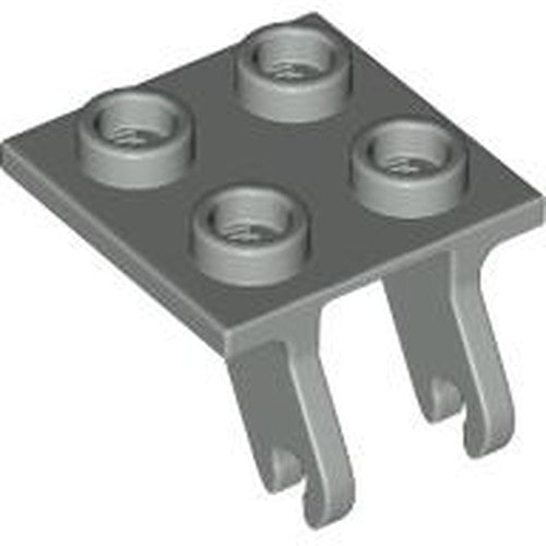 LEGO 2415 Plate, Modified 2 x 2 Thin with Plane Single Wheel Holder in Light Gray - Authentic LEGO Part