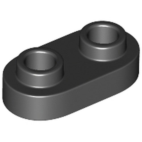 LEGO 35480 Plate, Round 1 x 2 with Open Studs in Black - Authentic LEGO Part