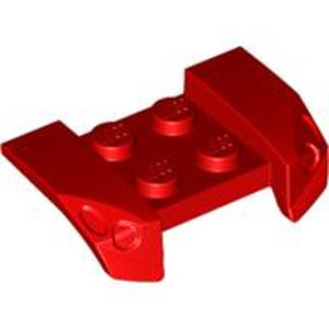 LEGO 44674 Vehicle, Mudguard 2 x 4 with Headlights Overhang in Red - Authentic LEGO Part