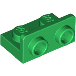 LEGO 99780 Bracket 1 x 2 - 1 x 2 Inverted in Green - Authentic LEGO Part