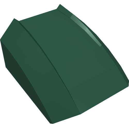 LEGO 30602 Slope, Curved 2 x 2 Lip in Dark Green - Authentic LEGO Part