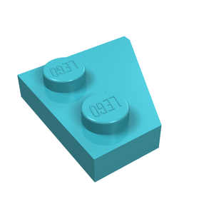 LEGO 24299 Wedge, Plate 2 x 2  Left in Medium Azure - Authentic LEGO Part