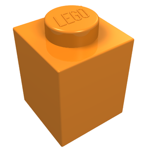LEGO 3005 Brick 1 x 1 in Orange - Authentic LEGO Part