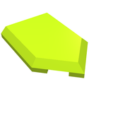 LEGO 22385 Tile, Modified 2 x 3 Pentagonal in Lime - Authentic LEGO Part