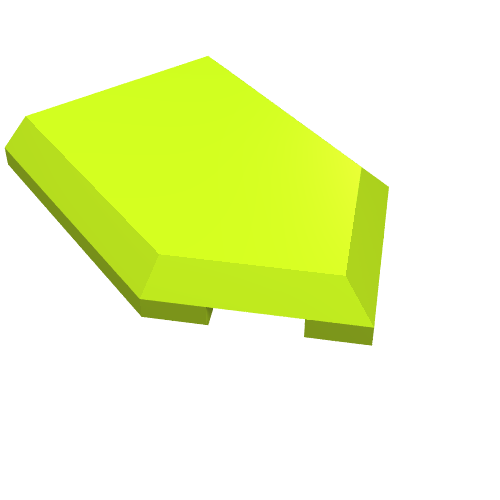 LEGO 22385 Tile, Modified 2 x 3 Pentagonal in Lime - Authentic LEGO Part