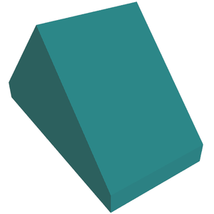 LEGO 3044c Slope 45 2 x 1 Double with Bottom Stud Holder in Dark Turquoise - Authentic LEGO Part